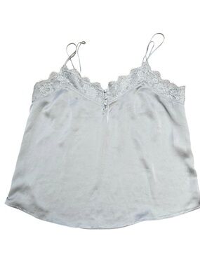 Abercrombie & Fitch Silver Satin Lace Cami